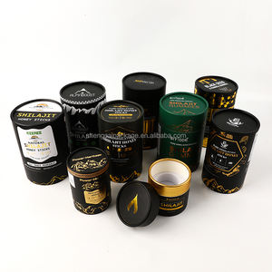 Maßgeschneiderte Pappröhrenverpackung für Nahrungsergänzungsmittel, 30/60 Shilajit-Gummibärchen, Runde Papierverpackungsboxen - Product Image 1