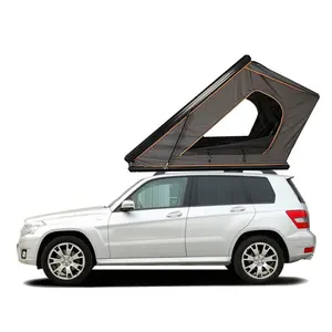 Hot Sale 2-3 Person Aluminum Shell Triangle Roof Top Tent Camping Outdoor Hard Shell Car Rooftop Tent