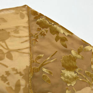 Оптовая продажа, самая популярная выжженная шелковая бархатная ткань, эластичная полиэфирная нейлоновая спандекс ткань для модного платья - Product Image 5