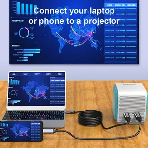 Video HD 24K chapado en oro para iPhone MacBook Air Projector 4K60Hz <span class=keywords><strong>USB</strong></span> 3,1 <span class=keywords><strong>USB</strong></span>-<span class=keywords><strong>C</strong></span> a <span class=keywords><strong>Mini</strong></span> <span class=keywords><strong>DP</strong></span> tipo <span class=keywords><strong>C</strong></span> a <span class=keywords><strong>Mini</strong></span> DisplayPort V1.4 Cable - Product Image 6
