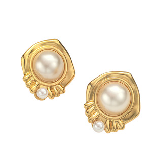 Gioielli da Donna in Acciaio Inossidabile Elettroplaccato con Perle, Stile Chic e Sofisticato, Lusso Leggero, Resistente al Sudore - Product Image 5