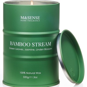 大豆ワックス香り付きキャンドル　エアフレッシュナー　様々な植物の香り　フロスト加工の錫製容器　中サイズ　無煙燃焼 - Product Image 5