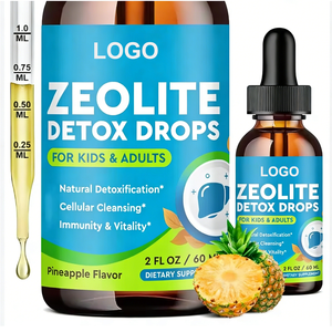 Zeolite Detox para Niños en Gotas Líquidas con Vitaminas B12 Puras, Gotas de Zeolita Clinoptilolita para Niños, Suplemento de Limpieza Detox - Product Image 1