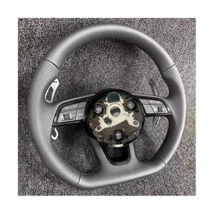 Volant en cuir personnalisé pour <span class=keywords><strong>Audi</strong></span> A5 A6 C6 C7 A7 R8 RS RS3 RS4 RS5 Q3 Q5 Q7 TT <span class=keywords><strong>A3</strong></span> A4 B8 S3 S4 S5 B9 RS6 RS7 - Accessoires automobiles - Product Image 4