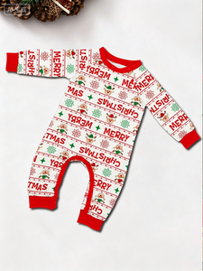Pakaian Tidur Keluarga Ibu & Anak Motif Rusa Natal & Salju untuk Musim Gugur dan Musim Dingin, Setelan Baju Tidur dengan Pinggang Elastis untuk di Rumah - Product Image 5