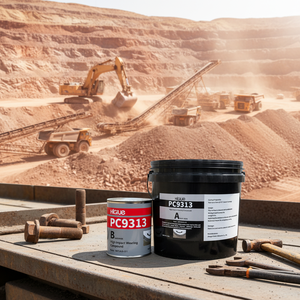 Époxy 9313 rempli <span class=keywords><strong>de</strong></span> billes céramiques résistantes aux hautes températures, seau <span class=keywords><strong>de</strong></span> 10 kg pour la <span class=keywords><strong>protection</strong></span> des canaux, des coudes, des trémies et des chutes - Product Image 1