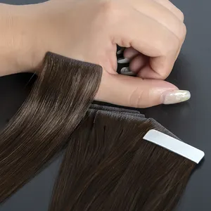 Free Sample Fast Shipping Real White Hair Seamless Invisible Virgin Hair Tape In Extensions Russian Hair