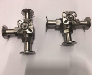 Valvola a Sfera Sanitaria in <span class=keywords><strong>Acciaio</strong></span> <span class=keywords><strong>Inox</strong></span> per Alimenti con Porta <span class=keywords><strong>L</strong></span> T, Controllo del Flusso, Attacco Triclamp a 3 Vie e Piattaforma di Montaggio Alta - Product Image 5
