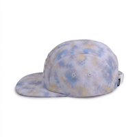 Casquettes de sport en nylon tie-dye personnalisées à 5 panneaux, effet vieilli, broderie 3D, boucle métallique, style camp, vente en gros
