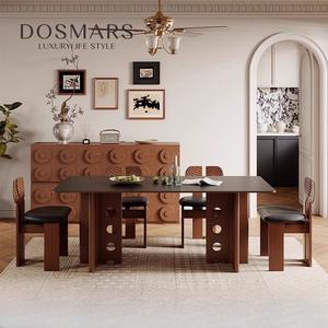 DOSMARS French Style <b>Dining</b> <b>Table</b> Set <b>4</b> Piece Rectangular Ash Wood <b>Space</b> <b>Saving</b> <b>Dining</b> Room Furniture - Product Image 1