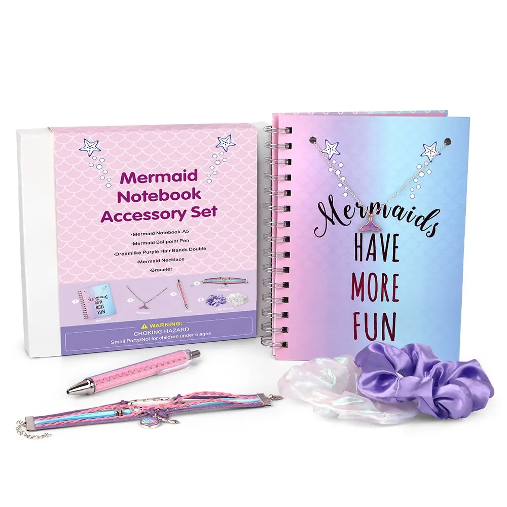 Leuke Unieke Meisjes Kids Mermaid Dagboek Briefpapier Kinderen Vakantie Kerst Verjaardag Return Gift Sets Voor Kids Party Speelgoed Artikelen