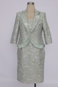 Robe de cérémonie élégante pour femme, imprimée, coupe ajustée, avec veste, grandes tailles, robe de soirée formelle - Product Image 5