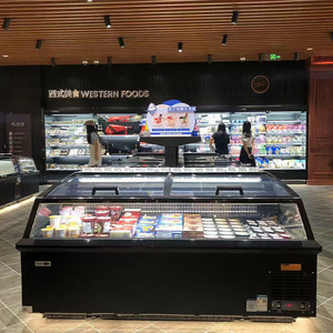Congélateurs Combinés pour Supermarchés et Magasins d'Épicerie, Vitrine Réfrigérée Commerciale en Îlot - Product Image 4