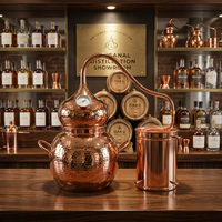 Alambic artisanal en cuivre pur DYE 10L pour brandy de fruits et whisky - Équipement de distillation en petite série pour ferme et verger