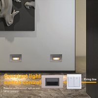Lumière d'angle LED encastrée pour mur intérieur extérieur moderne haute puissance 1w Ip20 lumière LED murale étanche pour escalier