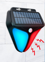 Applique murale d'avertissement solaire triangle capteur de mouvement étanche extérieur pour ranch usine entrepôt cour jardin