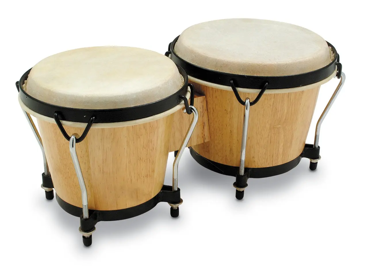 Bongo Drum Percussion Musik instrument Holz Bongo Drum mit Schaffell für Kinder Spielzeug