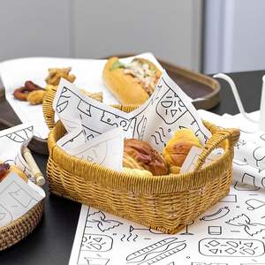 Papier d'emballage alimentaire écologique, imperméable, résistant à la graisse, recyclable, biodégradable pour gâteaux, sushis, bonbons, pâtisserie avec logo personnalisé - Product Image 5