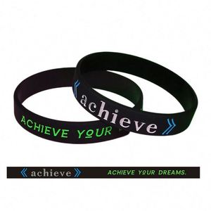 สายรัดข้อมือซิลิโคนคุณภาพสูงปรับแต่งได้ ราคาประหยัด สร้างแรงบันดาลใจ กำไลยาง สร้างสมาธิ ความสำเร็จ โปรโมชั่น - Product Image 6