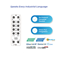 Controlador de Puerta de Enlace Industrial E1698 III 8 Canales RFID Soporta Profinet Ethernet IP Modbus TCP EtherCAT