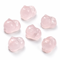 Perles de chat en quartz rose naturel, breloques en cristal de guérison pour bijoux DIY