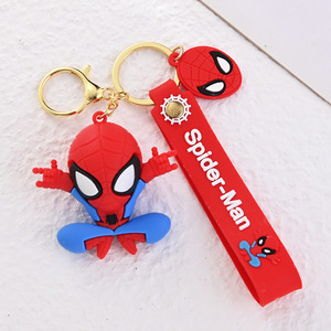 Llavero de Spider-Man de Marvel <span class=keywords><strong>Avengers</strong></span>, Venta Caliente, Anime, Venta al por Mayor Transfronteriza, Colgante de PVC y Hierro para Mochila, Hecho de Goma - Product Image 6