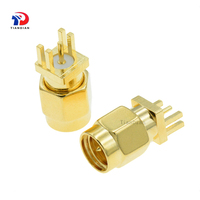 Conector RF al por mayor cobre puro cabeza Q9 soldadura PCB de alta frecuencia conector SMA-macho