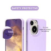 Accessoires Étui de téléphone en silicone liquide original antichoc pour iPhone 3D 13pro 11 12 13 14 15 Plus Pro Max