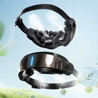 Masque oculaire intelligent chauffant électrique vibrant Bluetooth avec rouleau de massage, contrôle musical et de la minuterie, design portable, batterie 1800 mAh - Le meilleur