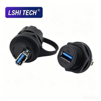 LSHITECH M20 Connecteur de montage sur panneau USB 3.0 5 Gbps étanche IP67 pour applications industrielles