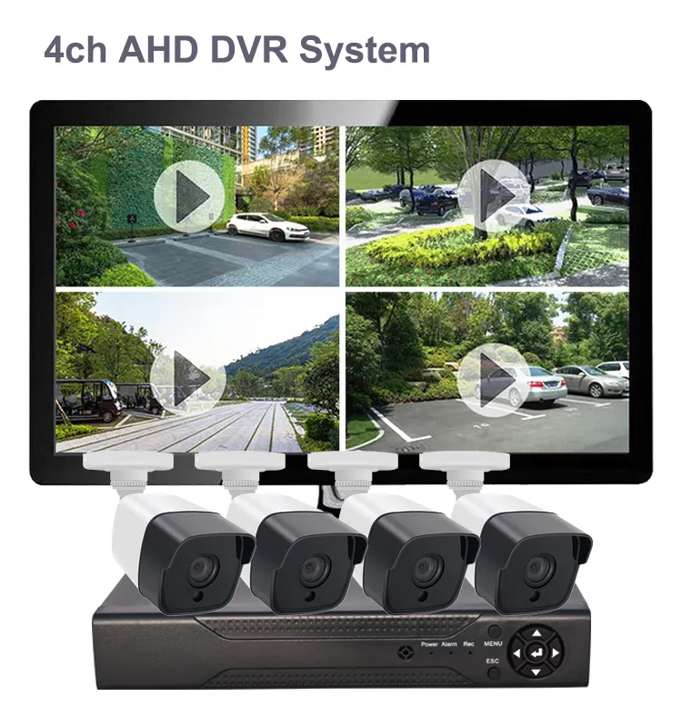 2024 top-ranking 4x4 kanal 2x2 1080p heimsicherheit AHD DVR-Kit analog CCTV DVR-Kamerasystem mit Nachtsicht