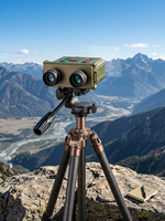 Jumelles stabilisées 8x avec télémètre laser 1064nm à semi-conducteurs, portée 20km, pour la cartographie et les relevés en extérieur