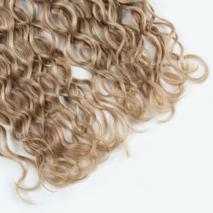 Extensions de cheveux Genius Weft russes à double trame, alignées aux cuticules, sans couture, pouvant être coupées, ondulées, en provenance d'un seul donneur - Vente chaude - Product Image 4