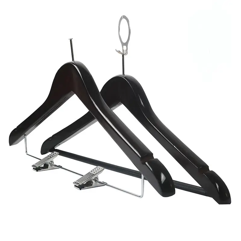 Hot design hotel anti theft clothes hanger with bar / clip
