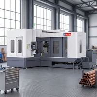 Machine de perçage profond CNC 3 axes avec table rotative 4ème axe motorisée en option, magazine d'outils ATC 24 postes, diamètre de perçage max. 300 mm