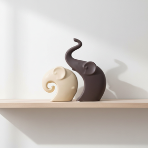 Statue d'éléphant en céramique Art Déco, décoration d'intérieur pour Thanksgiving - Product Image 1
