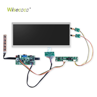 Wisecoco Layar LCD TFT Bar Panjang 12,3 Inci LVDS 40 Pin Kecerahan Tinggi, Monitor Layar LCD IPS 1920*720 untuk Suku Cadang Otomotif