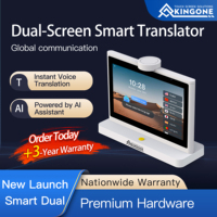 Traducteur AI à double écran de bureau 10,1 pouces, système d'exploitation Android, écran tactile IPS, 4G WiFi, traduction vocale vis-à-vis