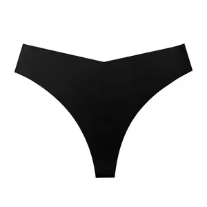 String petite quantité minimale de commande avec logo personnalisé marques privées sous-vêtement sexy en V string tangas culotte string