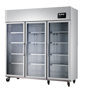 Réfrigérateur commercial à grande capacité avec porte en verre transparent, réfrigérateur de cuisine en acier inoxydable à vendre - Product Image 1