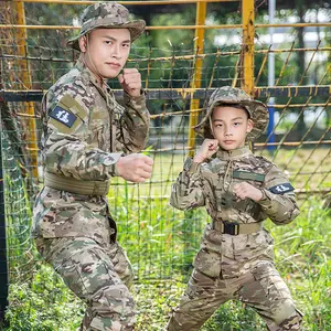 Children camouflage uniforms multicam camouflage outdoor hiking camping clothes kid's camo uniforms