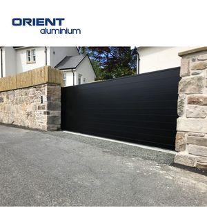 Porte d'allée coulissante pivotante automatique en aluminium de meilleure qualité, moderne, conception découpée au <span class=keywords><strong>laser</strong></span>, porte principale étanche l, portes en aluminium - Product Image 5