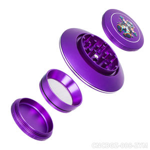 Wholesale 79mm 4-Layer Multicolor Metal <b>Herb</b> <b>Grinder</b> - Durable UFO-Shaped Aluminium Alloy Cigarette Mill - Product Image 1