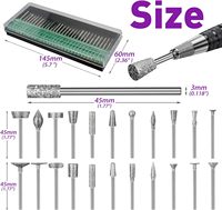 Kit de polissage avec embouts de meulage en diamant, 52 pièces, pour Dremel, tige de 1/8 pouces, pour la sculpture de pierre, verre, céramique