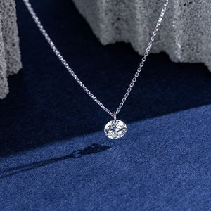 สร้อยคอเพชรทรงกลม Messi Jewelry รุ่น MSN-957 ทองคำขาว 9K มีสินค้าในสต็อก - Product Image 3