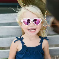 Óculos de sol infantil divertido, rosa, moda feminina, meninos, meninas, bonito, europeu e americano