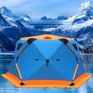 Tienda de pesca en hielo aislada para 4-6 personas, Oxford cálida gruesa con ventanas ventiladas visibles para pesca en hielo - Product Image 1