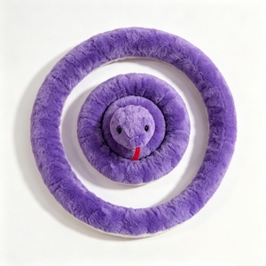 Peluche de serpiente morada personalizado, serpiente de peluche enrollada, peluche de reptil, lindo peluche de serpiente - Product Image 2