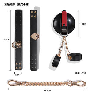 Гладкие секс-игрушки для взрослых, наручники на присоске, SM реквизит, тренировочные кожаные наручники, маленькие круглые альтернативные игрушечные наручники - Product Image 5