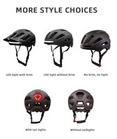 Vente en gros de casques de vélo pour adultes certifiés CE Casque VTT avec lampe Casque de vélo de vélo de sécurité professionnelle rechargeable à LED